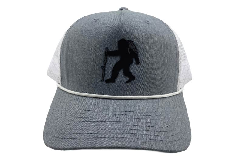 Sasquatch Patch Snapback Rope Hat - Heather Grey/White