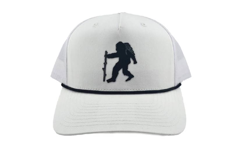 Sasquatch Patch Snapback Rope Hat - White/White