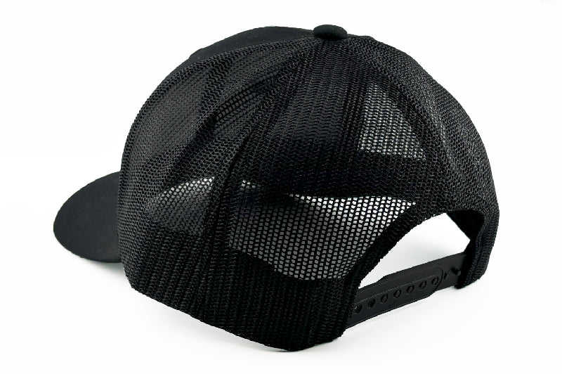 Buffalo Line Patch Snapback Hat - Solid Black