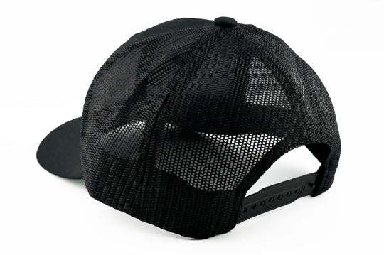 Buffalo Line Patch Snapback Hat - Solid Black
