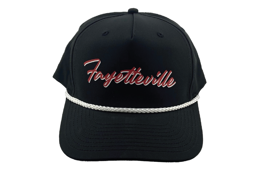Fayetteville Script Rope Hat - Black
