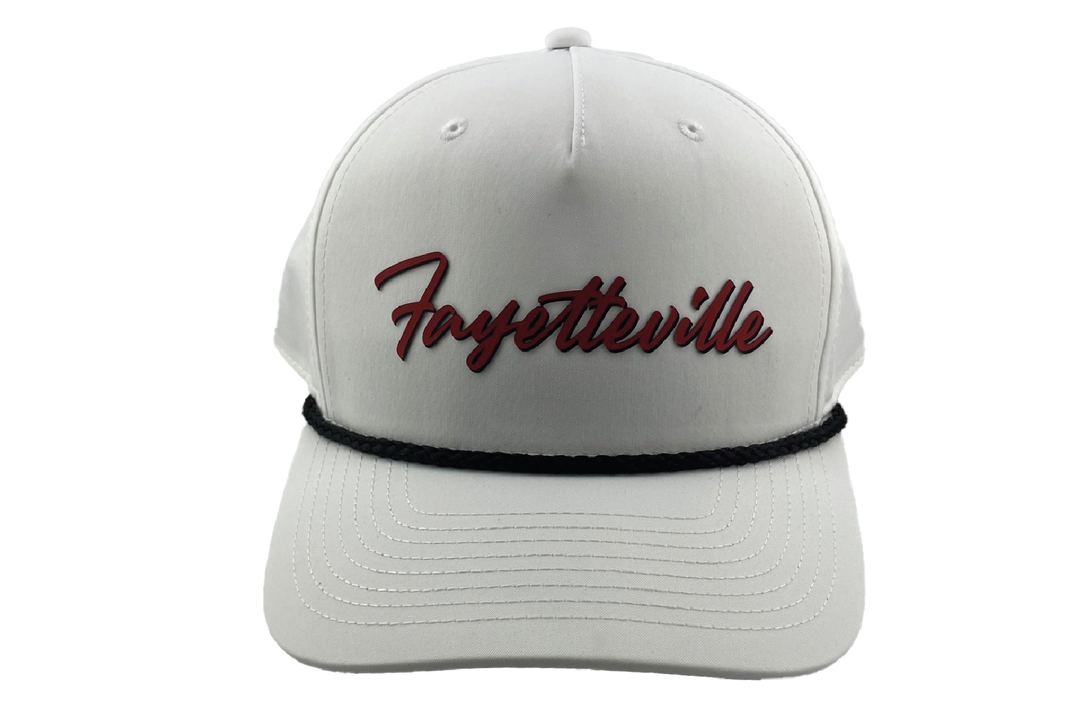 Fayetteville Script Rope Hat - White