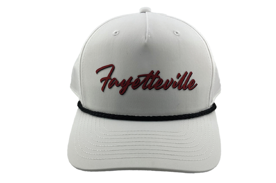 Fayetteville Script Rope Hat - White