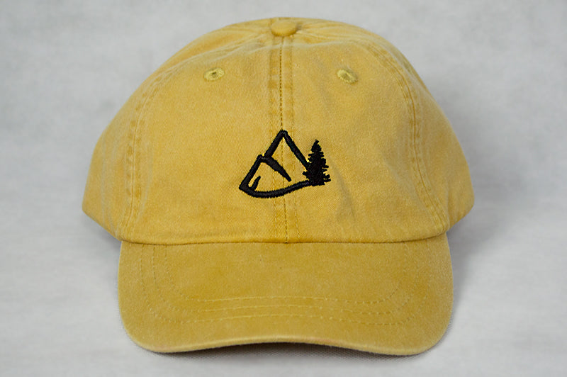 Mountain Logo Dad Hat - Mustard
