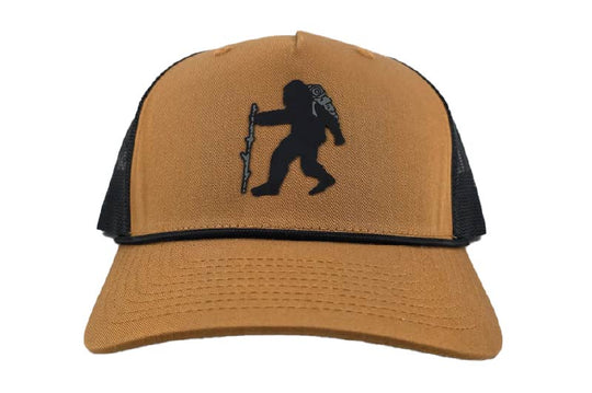 Sasquatch Patch Snapback Rope Hat - Caramel/Black
