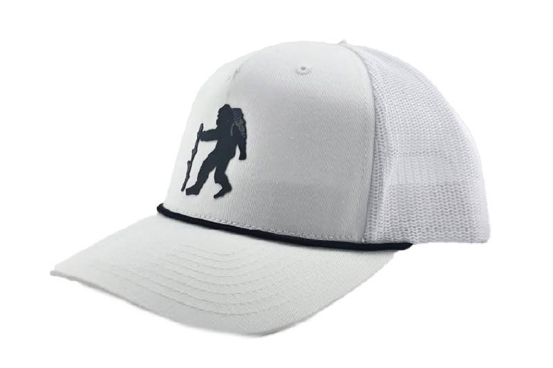 Sasquatch Patch Snapback Rope Hat - White/White