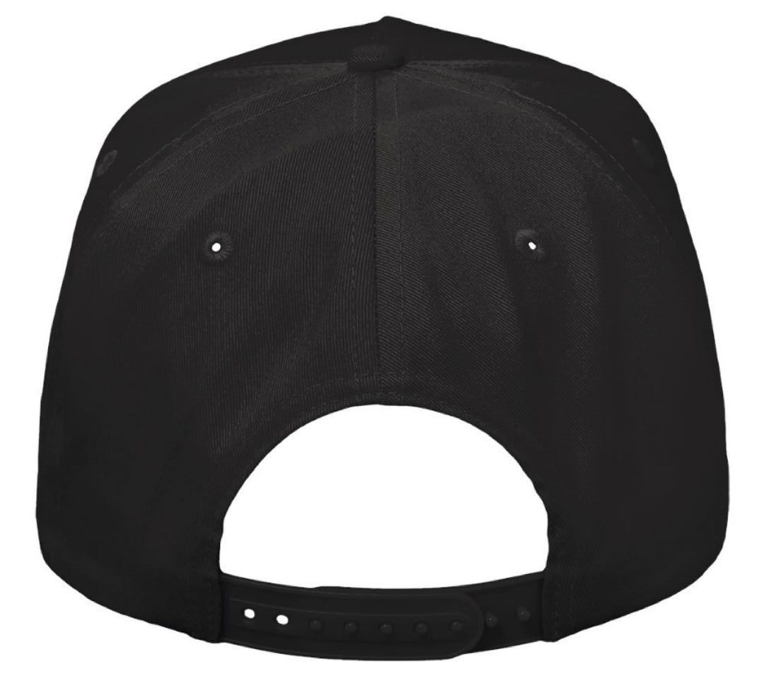 Squirrel World Peace Snapback Fabric Hat - Black