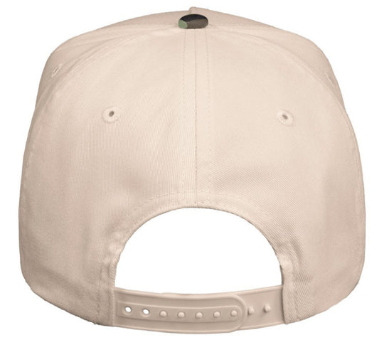 Squirrel World Peace Snapback Fabric Hat - Natural/Camo