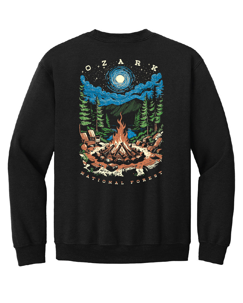 Ozark Campfire - Crew Sweatshirt by Arkie Apparel