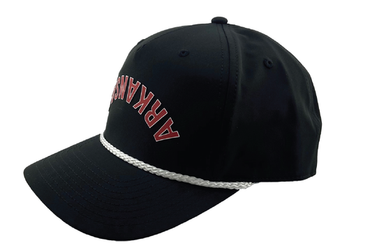 Arkansas Upside Down - Black / White Rope Hat