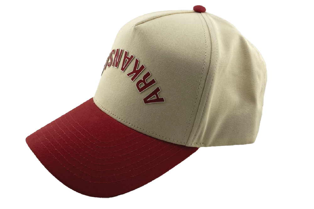Arkansas Upside Down Cap - Cream / Red