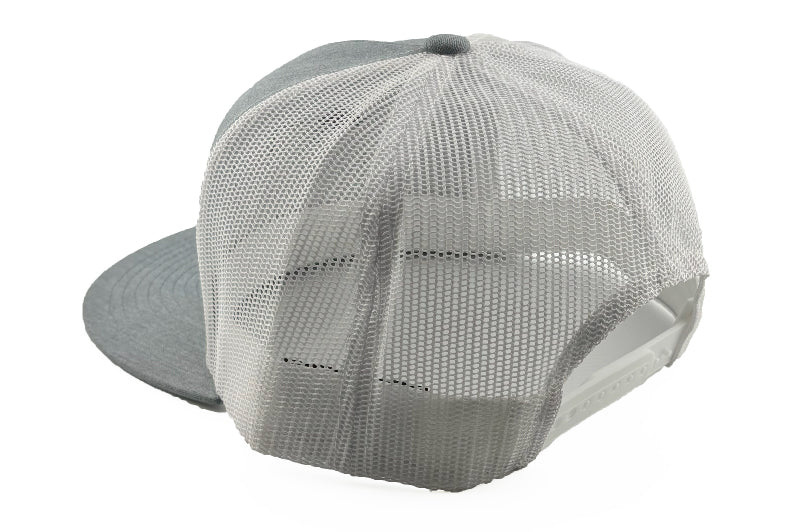 Buffalo Line Patch Flatbill Hat - Heather Gray/White