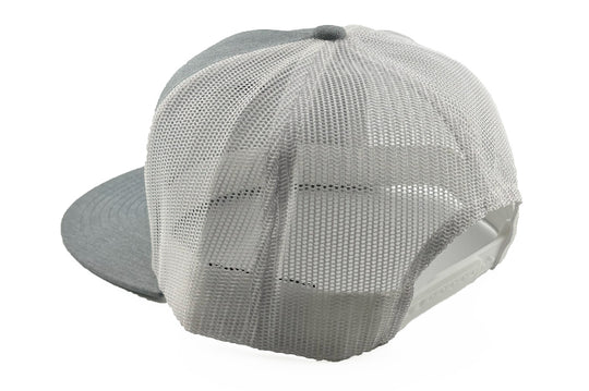 Buffalo Line Patch Flatbill Hat - Heather Gray/White