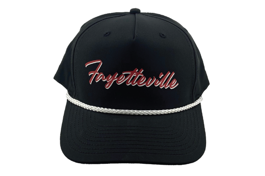 Fayetteville Script Rope Hat - Black