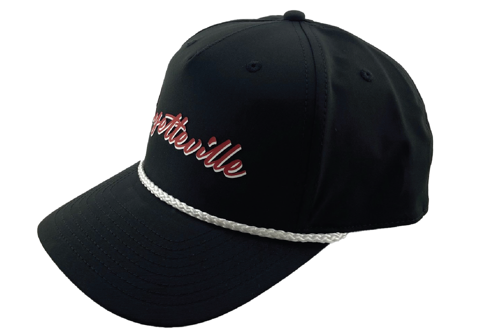 Fayetteville Script Rope Hat - Black