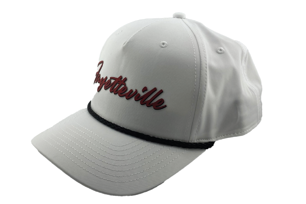 Fayetteville Script Rope Hat - White