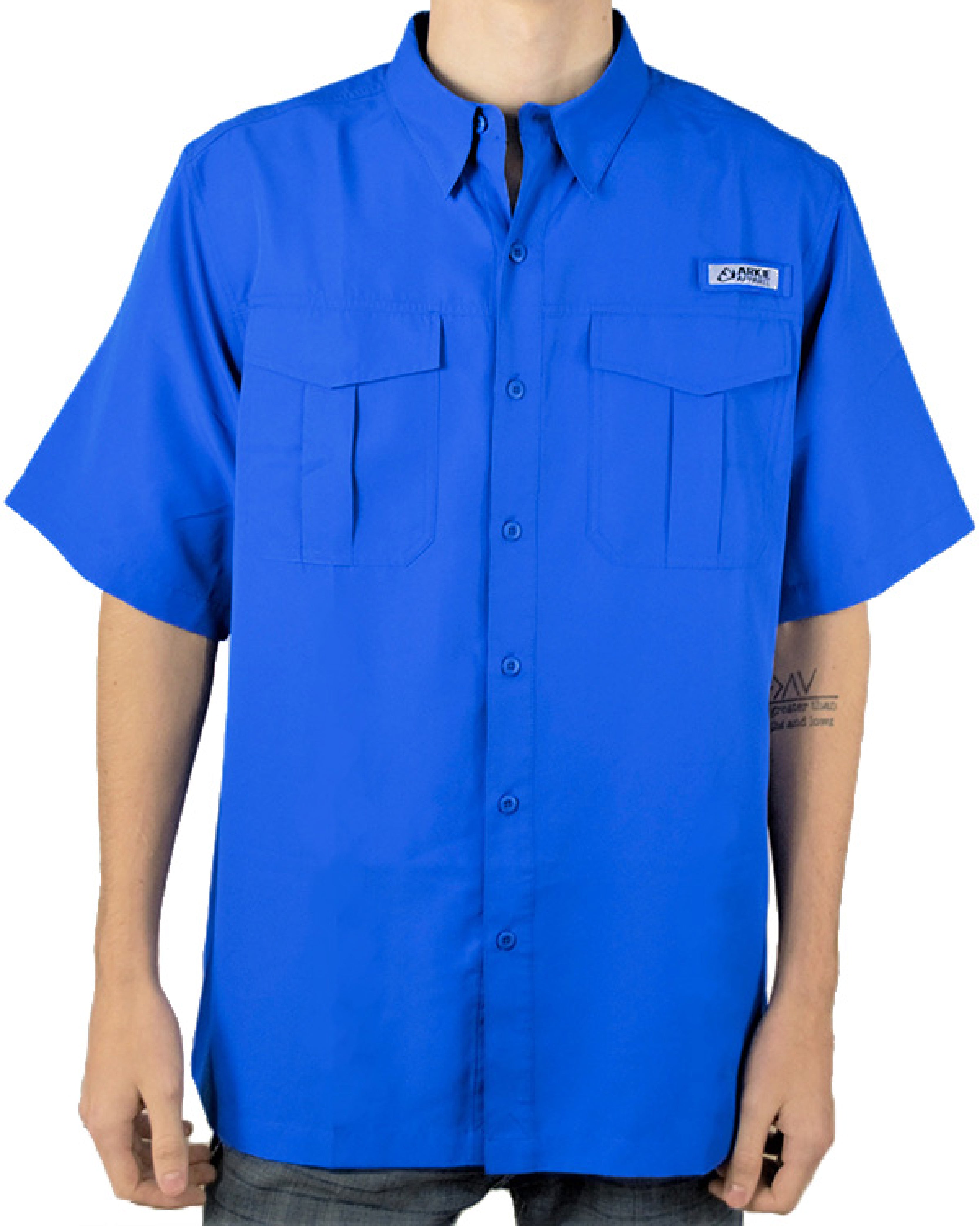 Habit Men's UPF 40+ UV Protection Short-Sleeve Fishing Shirt (Assorted  Colors) 