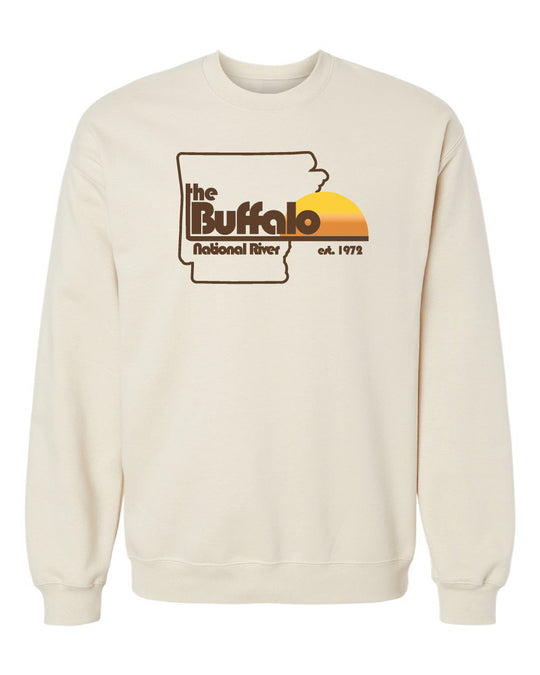 Retro Buffalo River - Crew Sweatshirt