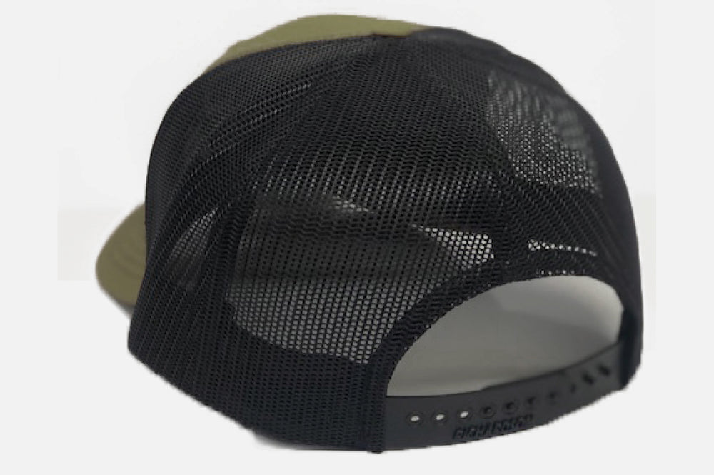 Squirrel World Peace Snapback Mesh Hat - Olive/Black