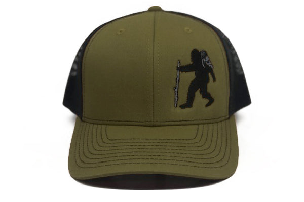 Sasquatch Snapback Hat - Olive/Black