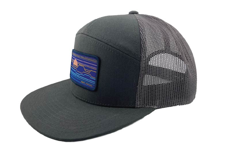 Sun Lines Patch Flatbill Hat - Charcoal/Charcoal