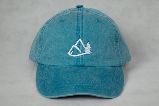 Mountain Logo Dad Hat - Caribbean Blue